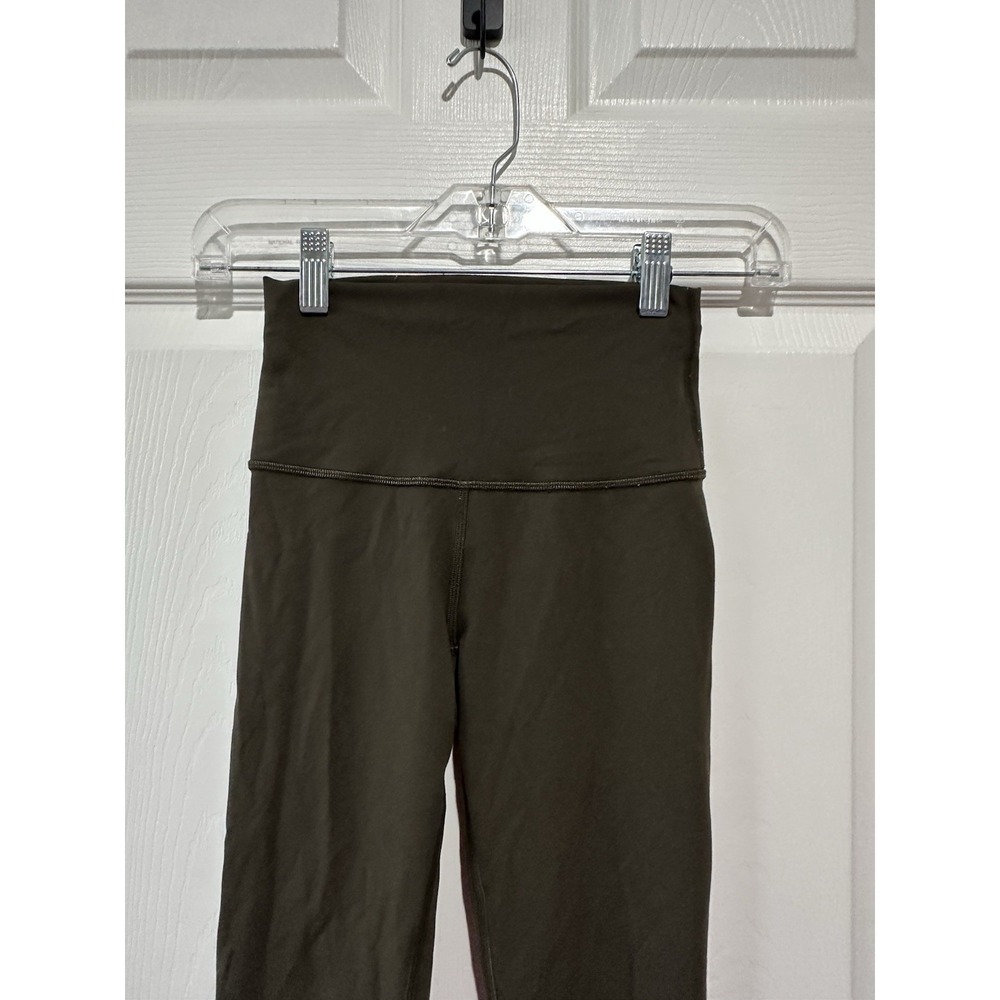 Lululemon Wunder Train High-Rise Crop Leggings 23" Everlux - Size 2 - Green - Picture 2 of 7